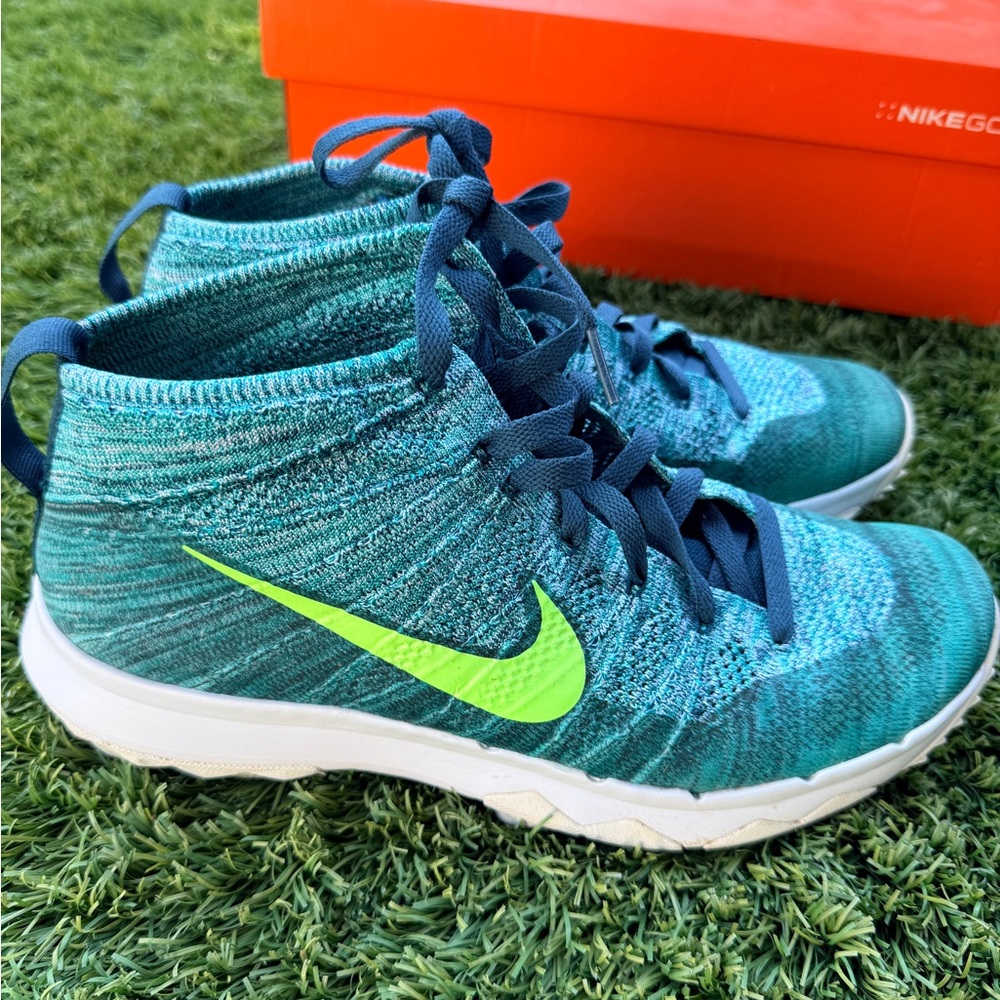 Nike Golf Teal and Lime Green Sneakers
